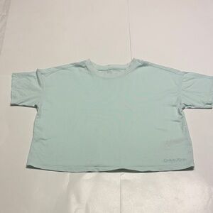 Women’s Calvin Klein mint green cropped crew neck T-shirt size medium